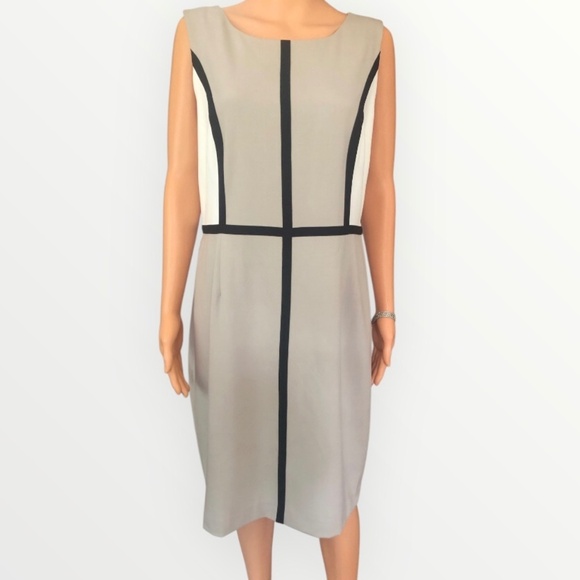 Calvin Klein Color-Block Dress Size 12 - Picture 1 of 13